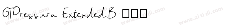 GTPressura ExtendedB字体转换